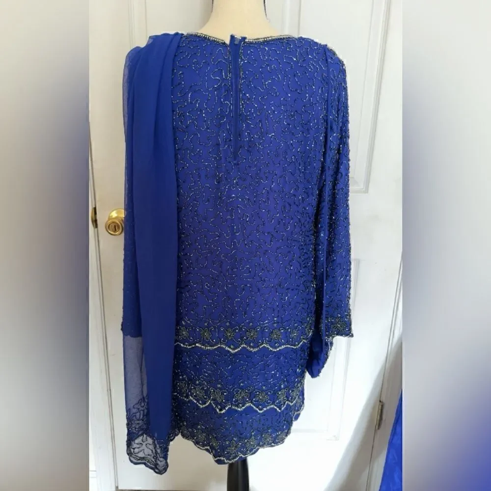 PAKISTANI INDIAN HEAVY FORMAL WEDDING FESTIVE DRESS - Picture 8 of 8
